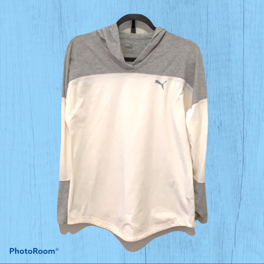 Puma | Hooded Warm Up Long Sleeve Tee EUC